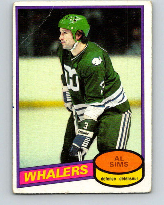 1980-81 O-Pee-Chee #233 Al Sims  Hartford Whalers  V39437