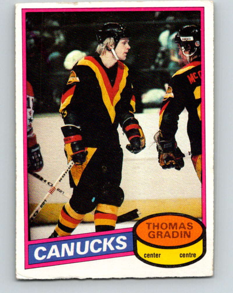 1980-81 O-Pee-Chee #241 Thomas Gradin  Vancouver Canucks  V39522