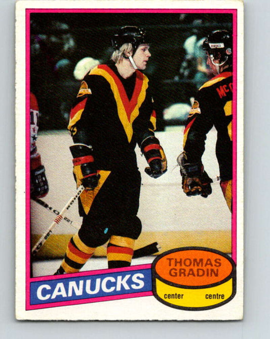 1980-81 O-Pee-Chee #241 Thomas Gradin  Vancouver Canucks  V39523