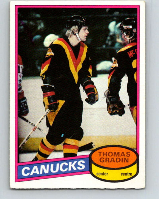 1980-81 O-Pee-Chee #241 Thomas Gradin  Vancouver Canucks  V39524