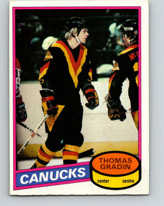 1980-81 O-Pee-Chee #241 Thomas Gradin  Vancouver Canucks  V39525