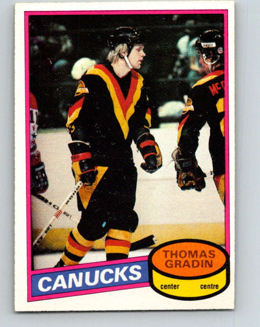 1980-81 O-Pee-Chee #241 Thomas Gradin  Vancouver Canucks  V39526