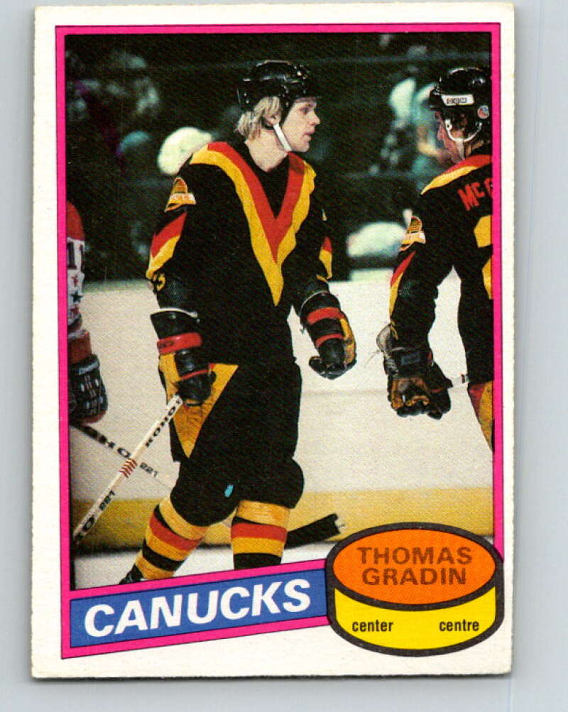 1980-81 O-Pee-Chee #241 Thomas Gradin  Vancouver Canucks  V39527