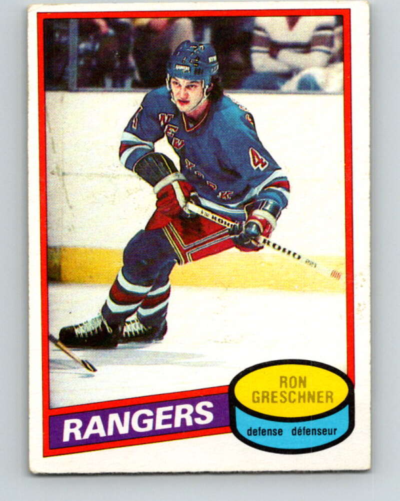 1980-81 O-Pee-Chee #248 Ron Greschner  New York Rangers  V39590