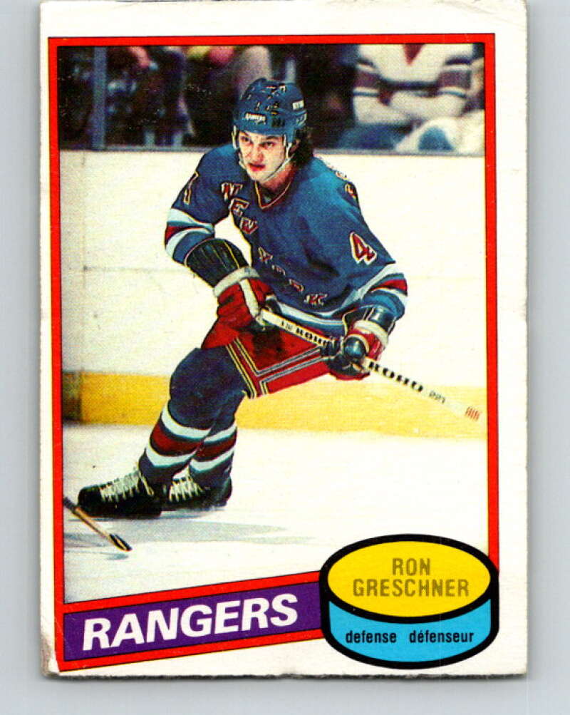 1980-81 O-Pee-Chee #248 Ron Greschner  New York Rangers  V39591