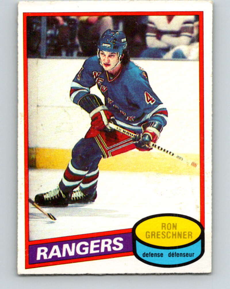 1980-81 O-Pee-Chee #248 Ron Greschner  New York Rangers  V39595