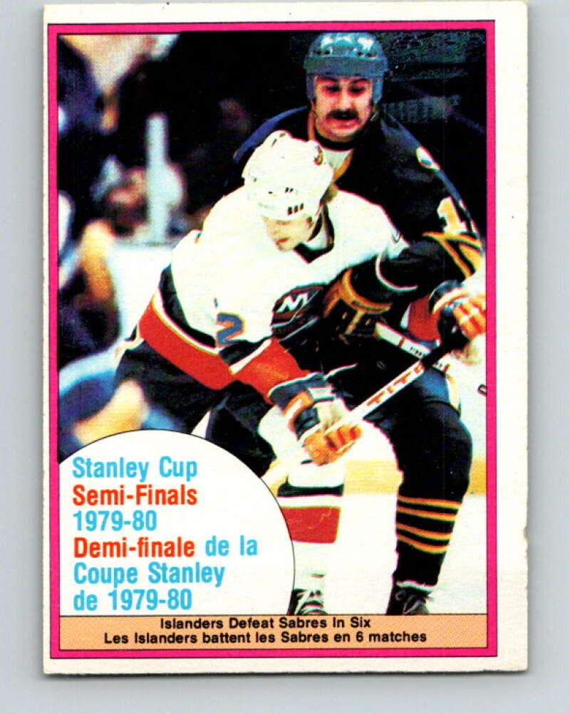 1980-81 O-Pee-Chee #262 Stanley Cup Semifinals  New York Islanders/Buffalo Sabres  V39712