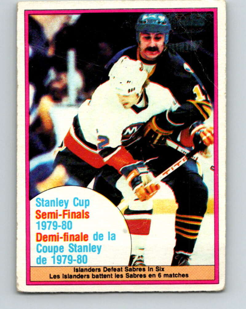 1980-81 O-Pee-Chee #262 Stanley Cup Semifinals  New York Islanders/Buffalo Sabres  V39713