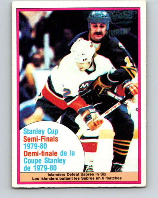 1980-81 O-Pee-Chee #262 Stanley Cup Semifinals  New York Islanders/Buffalo Sabres  V39714