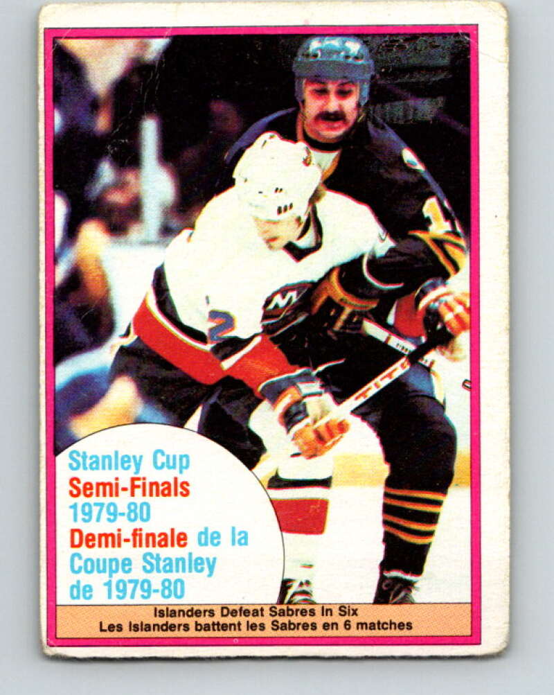 1980-81 O-Pee-Chee #262 Stanley Cup Semifinals  New York Islanders/Buffalo Sabres  V39718