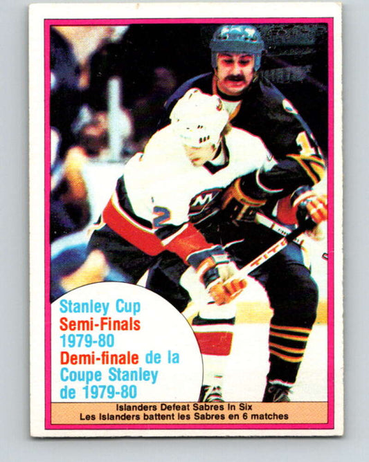 1980-81 O-Pee-Chee #262 Stanley Cup Semifinals  New York Islanders/Buffalo Sabres  V39719