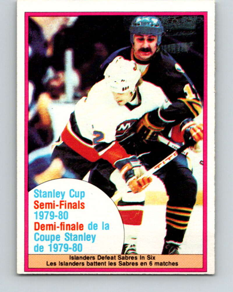 1980-81 O-Pee-Chee #262 Stanley Cup Semifinals  New York Islanders/Buffalo Sabres  V39720