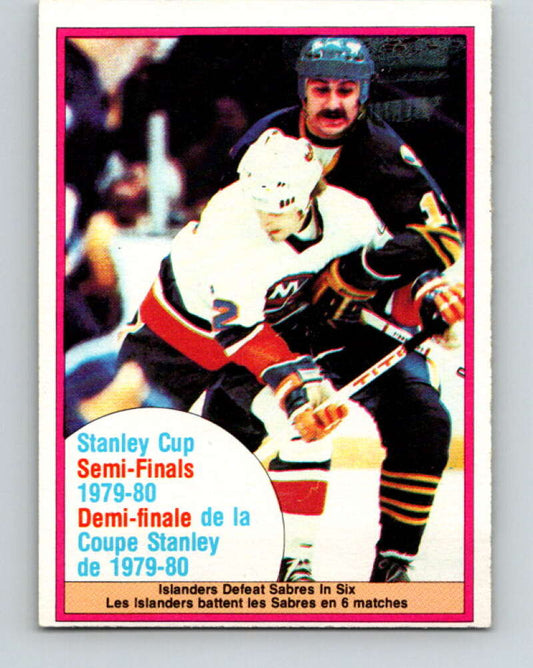 1980-81 O-Pee-Chee #262 Stanley Cup Semifinals  New York Islanders/Buffalo Sabres  V39720