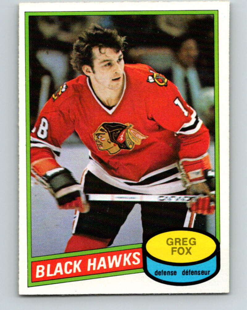 1980-81 O-Pee-Chee #268 Greg Fox  Chicago Blackhawks  V39784