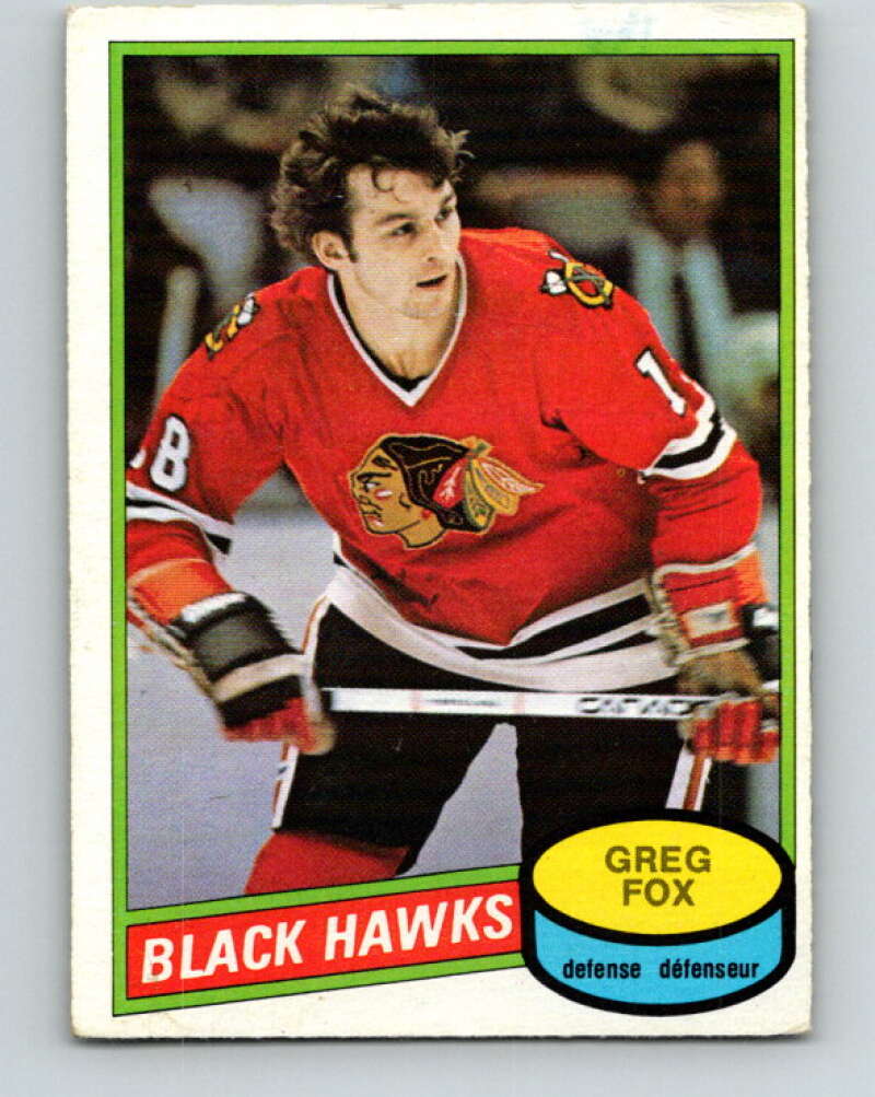 1980-81 O-Pee-Chee #268 Greg Fox  Chicago Blackhawks  V39785