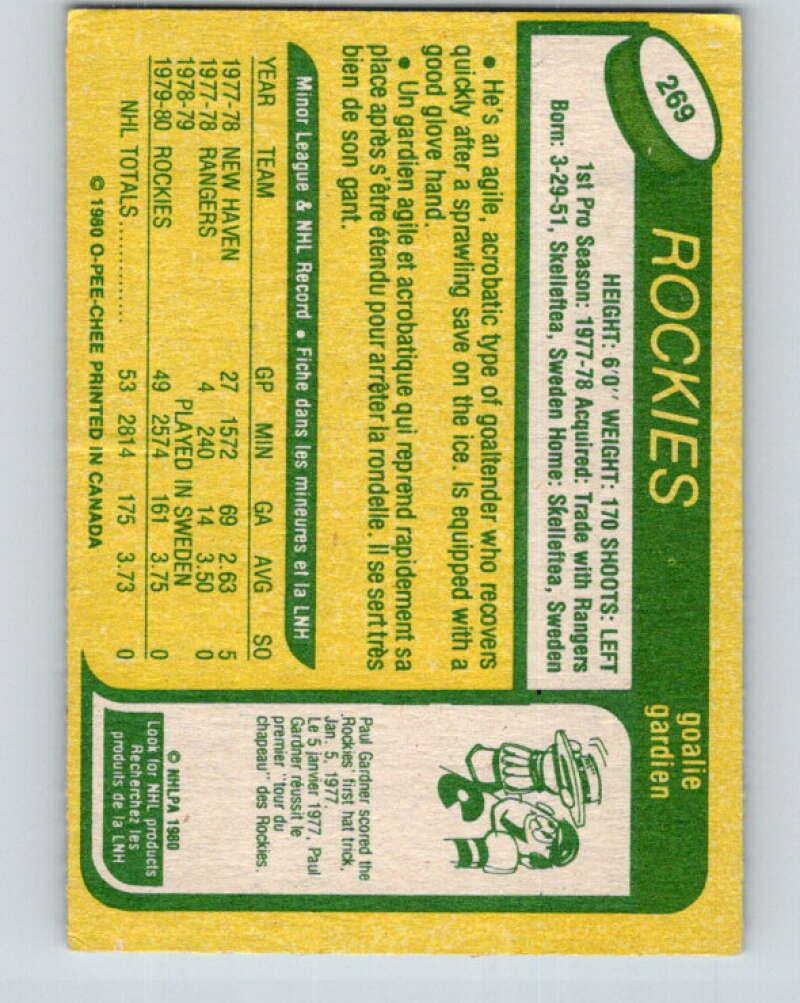 1980-81 O-Pee-Chee #269 Hardy Astrom  RC Rookie Colorado Rockies  V39794