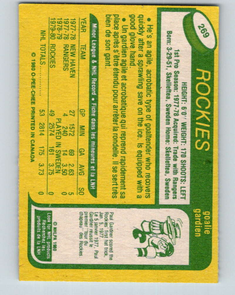 1980-81 O-Pee-Chee #269 Hardy Astrom  RC Rookie Colorado Rockies  V39797