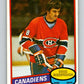1980-81 O-Pee-Chee #275 Doug Risebrough UER  Montreal Canadiens  V39859