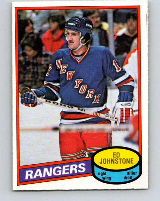 1980-81 O-Pee-Chee #277 Ed Johnstone  New York Rangers  V39883