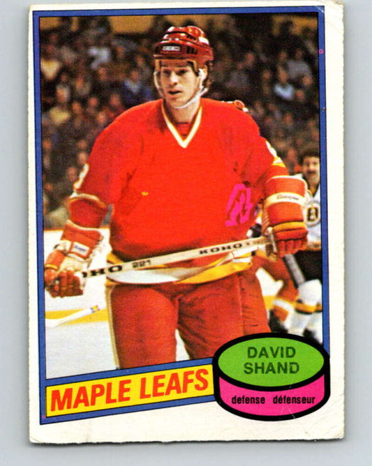 1980-81 O-Pee-Chee #282 David Shand  Toronto Maple Leafs  V39911