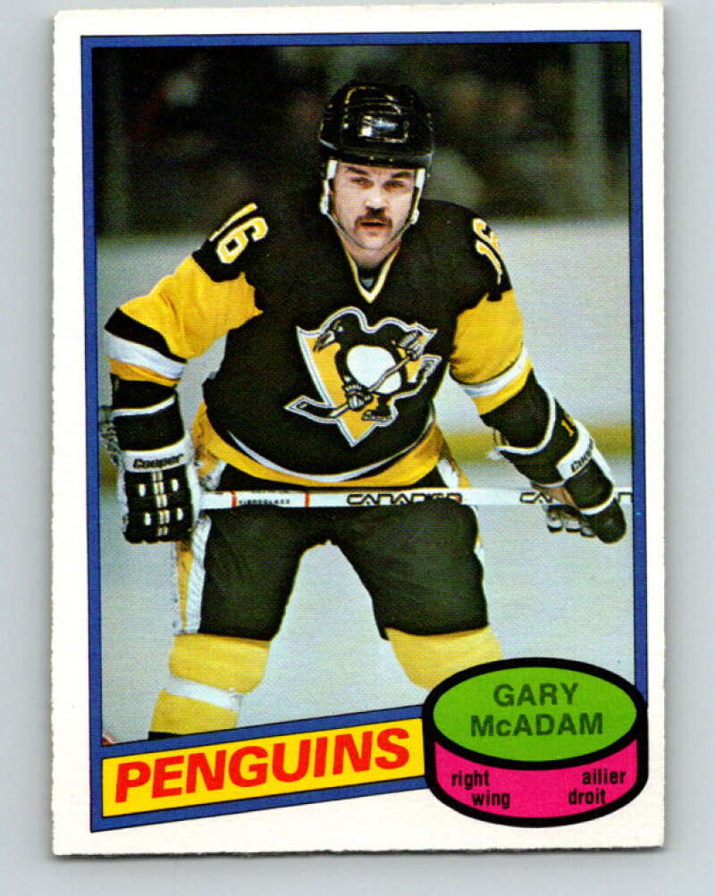 1980-81 O-Pee-Chee #288 Gary McAdam  Pittsburgh Penguins  V39990