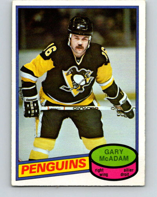 1980-81 O-Pee-Chee #288 Gary McAdam  Pittsburgh Penguins  V39991