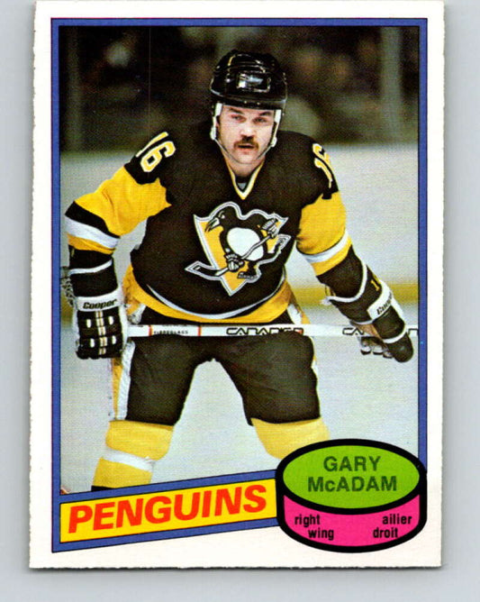 1980-81 O-Pee-Chee #288 Gary McAdam  Pittsburgh Penguins  V39996