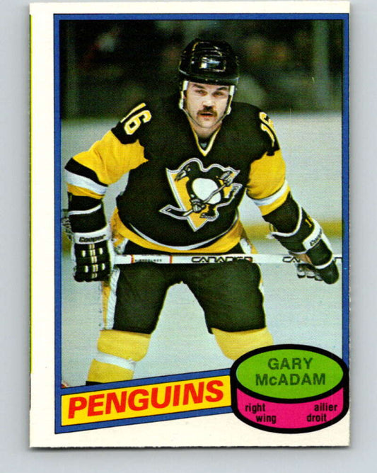 1980-81 O-Pee-Chee #288 Gary McAdam  Pittsburgh Penguins  V39997