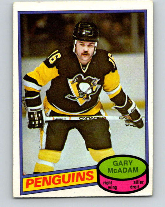 1980-81 O-Pee-Chee #288 Gary McAdam  Pittsburgh Penguins  V40002