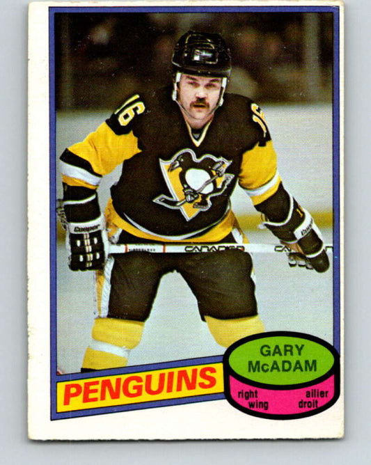 1980-81 O-Pee-Chee #288 Gary McAdam  Pittsburgh Penguins  V40003