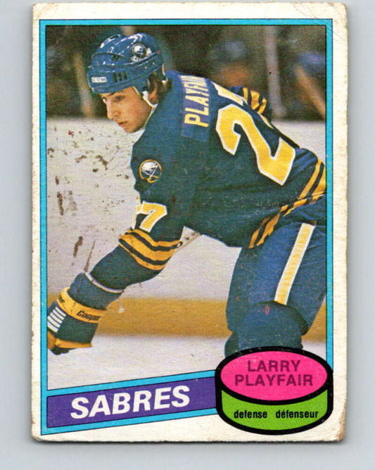 1980-81 O-Pee-Chee #296 Larry Playfair  RC Rookie Buffalo Sabres  V40078