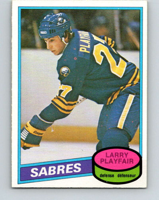 1980-81 O-Pee-Chee #296 Larry Playfair  RC Rookie Buffalo Sabres  V40079