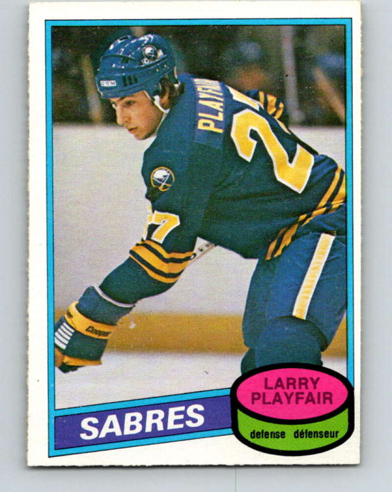 1980-81 O-Pee-Chee #296 Larry Playfair  RC Rookie Buffalo Sabres  V40084