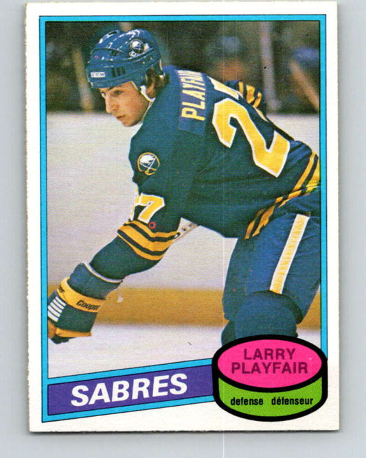 1980-81 O-Pee-Chee #296 Larry Playfair  RC Rookie Buffalo Sabres  V40086