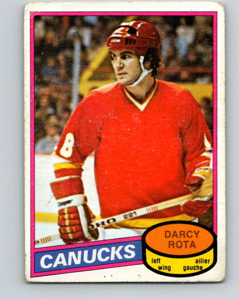 1980-81 O-Pee-Chee #301 Darcy Rota  Vancouver Canucks  V40132