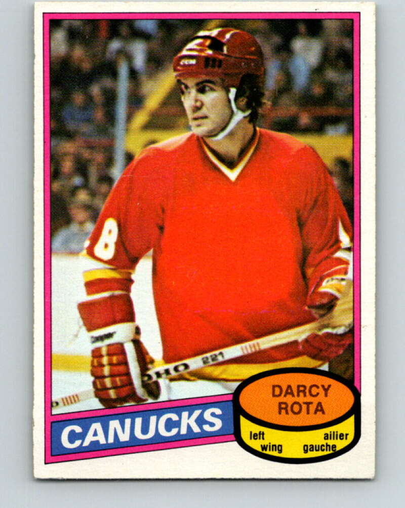 1980-81 O-Pee-Chee #301 Darcy Rota  Vancouver Canucks  V40134