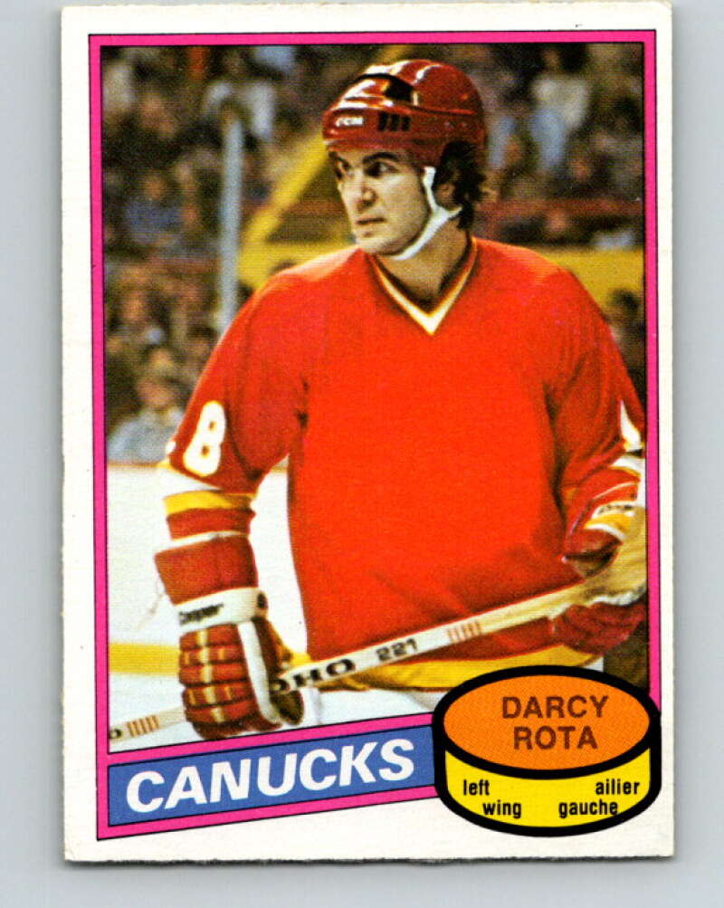 1980-81 O-Pee-Chee #301 Darcy Rota  Vancouver Canucks  V40136