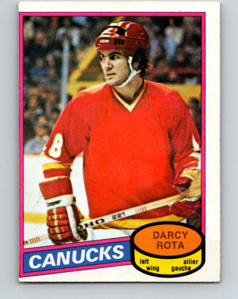 1980-81 O-Pee-Chee #301 Darcy Rota  Vancouver Canucks  V40138