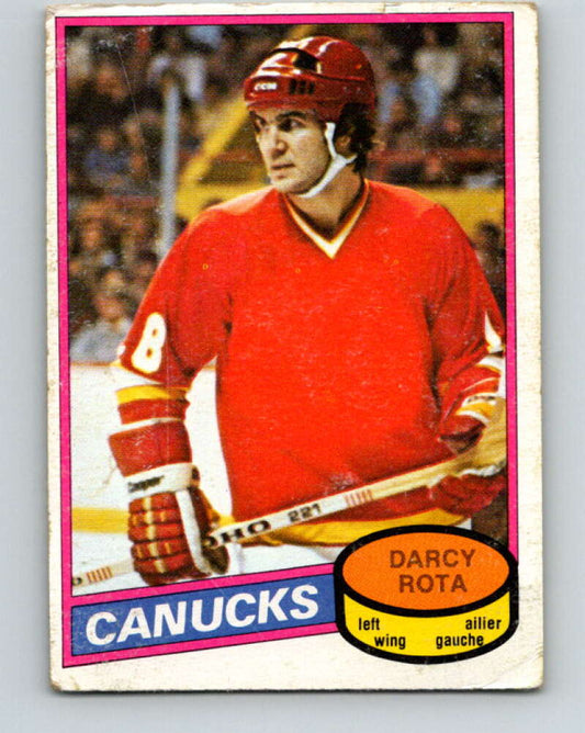 1980-81 O-Pee-Chee #301 Darcy Rota  Vancouver Canucks  V40140