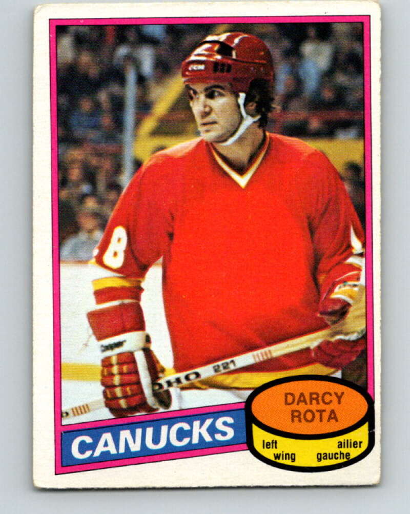 1980-81 O-Pee-Chee #301 Darcy Rota  Vancouver Canucks  V40142