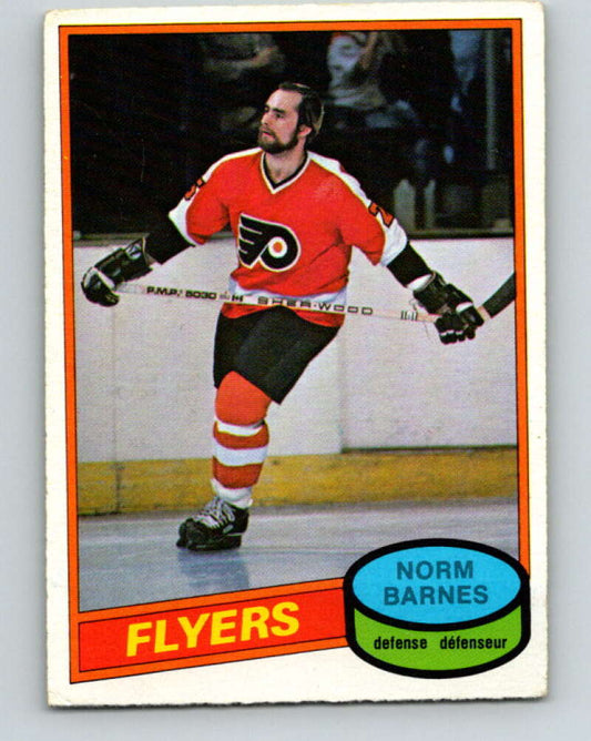 1980-81 O-Pee-Chee #308 Norm Barnes  RC Rookie Philadelphia Flyers  V40216