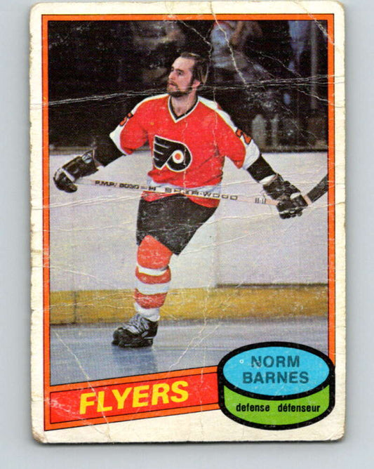 1980-81 O-Pee-Chee #308 Norm Barnes  RC Rookie Philadelphia Flyers  V40218