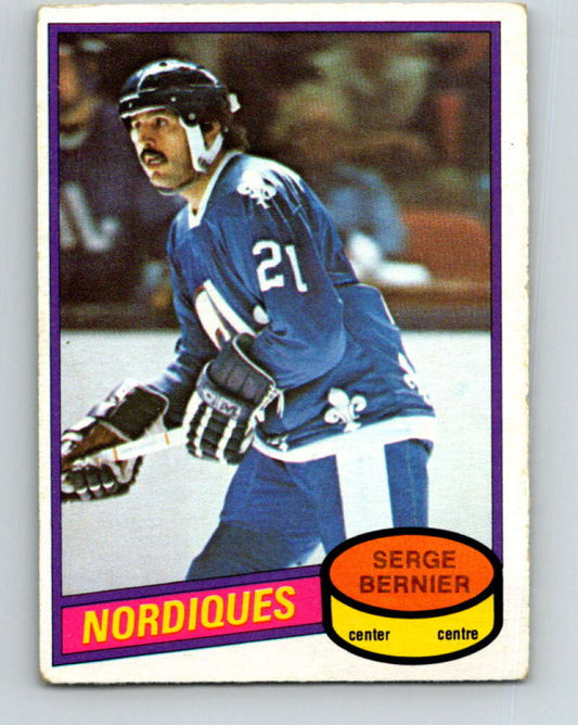 1980-81 O-Pee-Chee #309 Serge Bernier  Quebec Nordiques  V40224