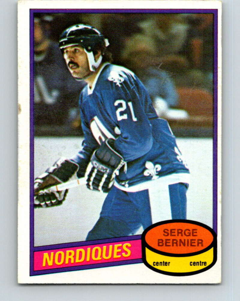 1980-81 O-Pee-Chee #309 Serge Bernier  Quebec Nordiques  V40230