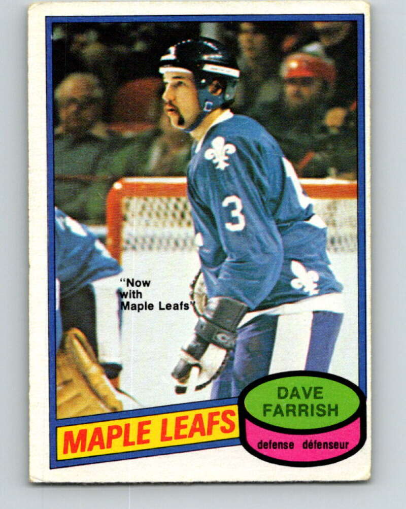 1980-81 O-Pee-Chee #311 Dave Farrish  Toronto Maple Leafs  V40254