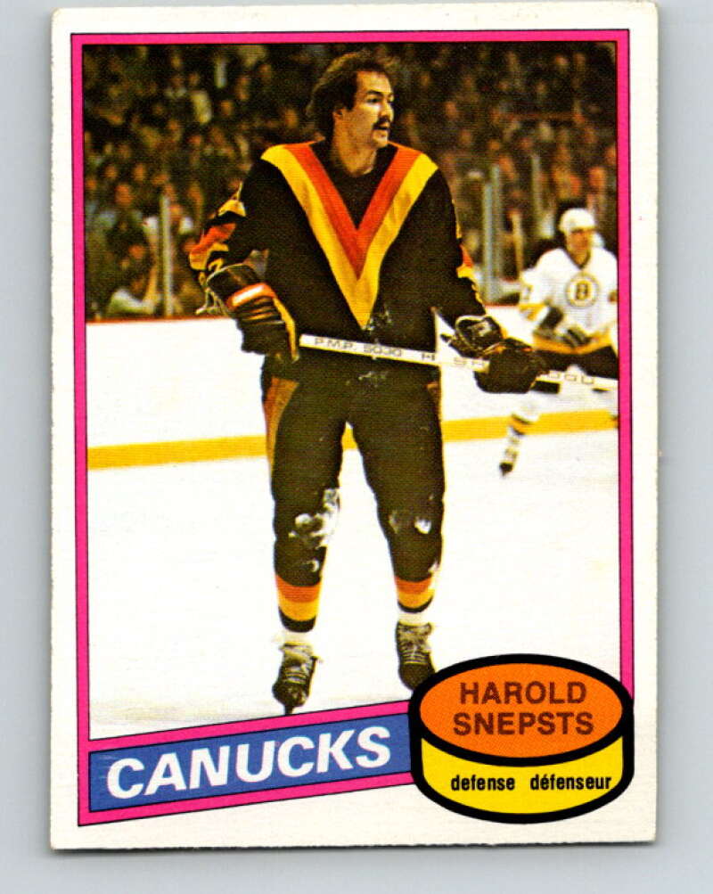 1980-81 O-Pee-Chee #312 Harold Snepsts  Vancouver Canucks  V40270