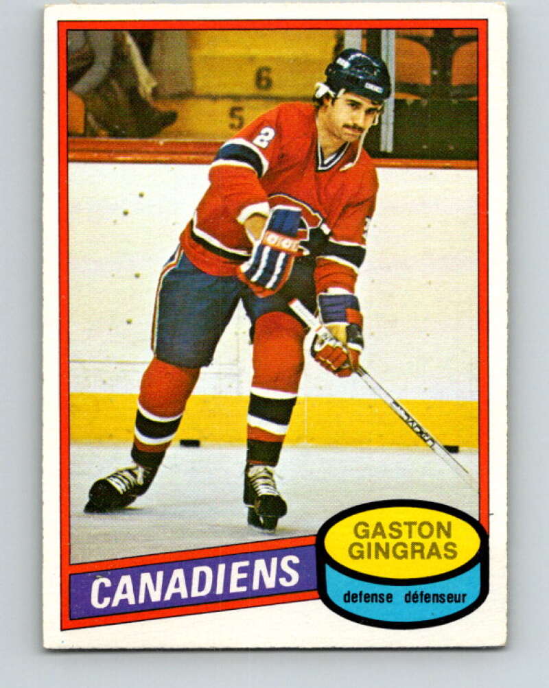 1980-81 O-Pee-Chee #322 Gaston Gingras  RC Rookie Montreal Canadiens  V40353