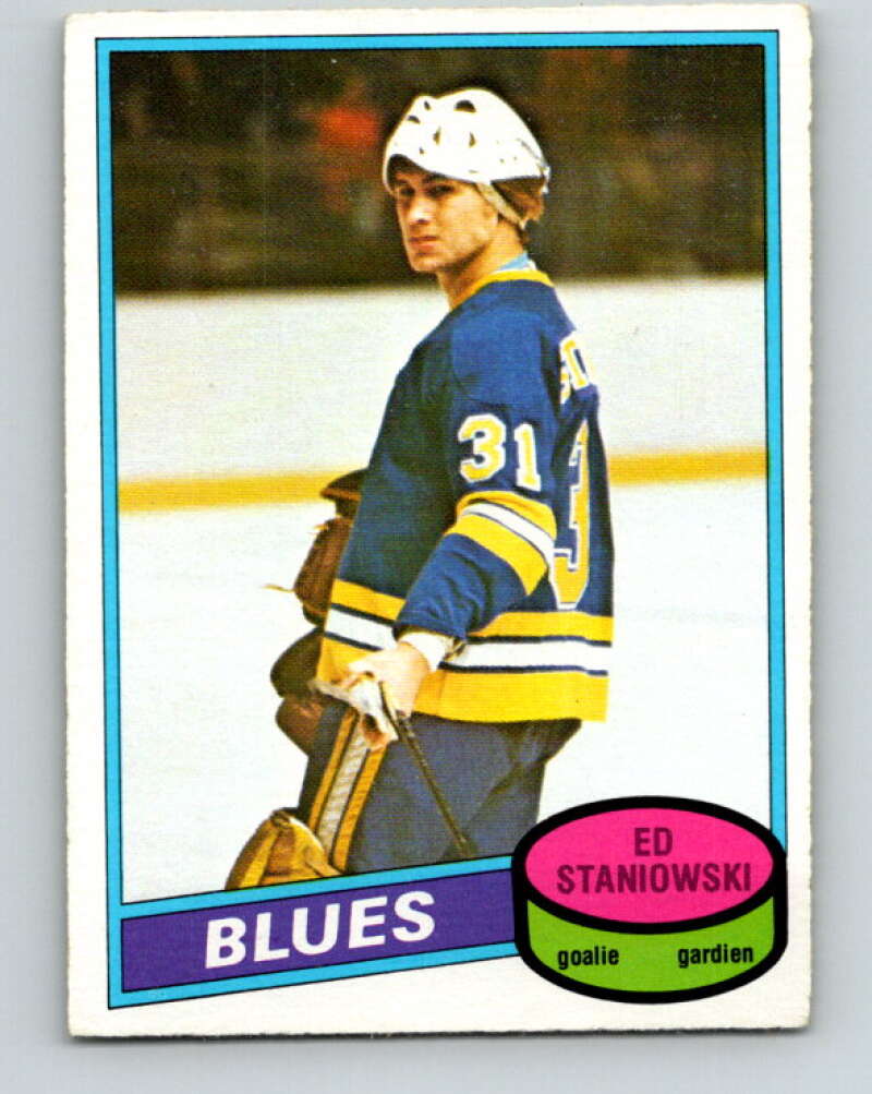 1980-81 O-Pee-Chee #328 Ed Staniowski  St. Louis Blues  V40398