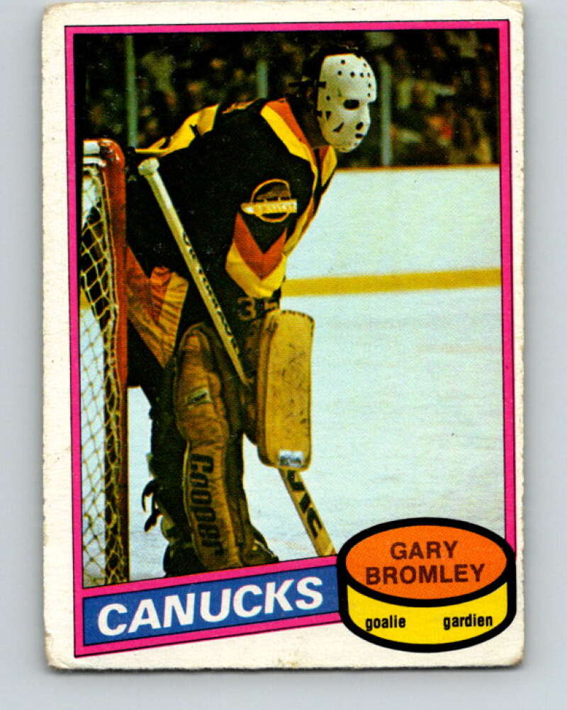 1980-81 O-Pee-Chee #330 Gary Bromley UER  Vancouver Canucks  V40417