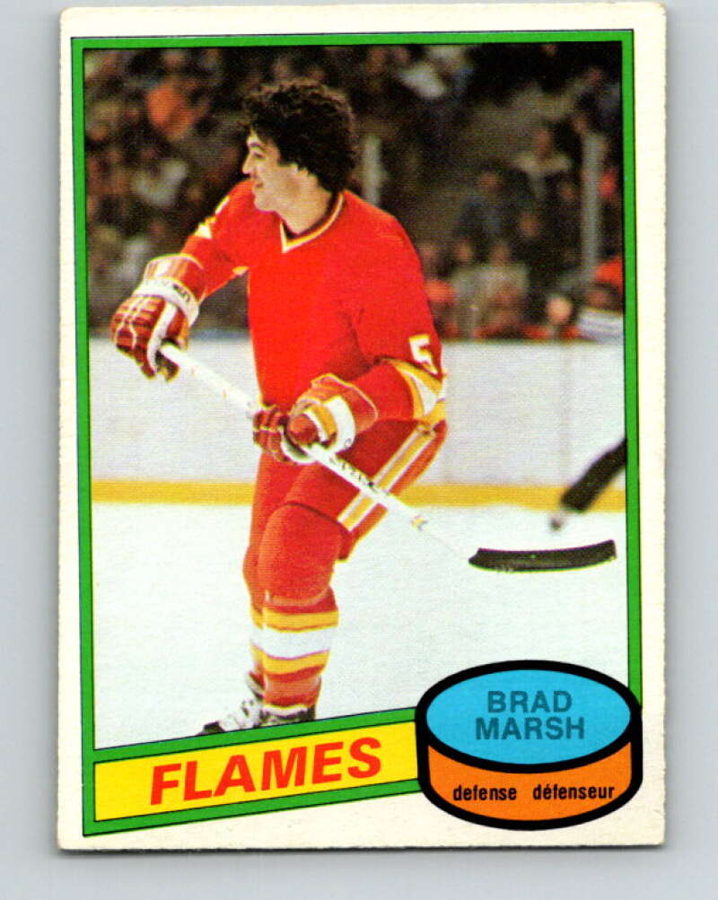 1980-81 O-Pee-Chee #338 Brad Marsh  RC Rookie Calgary Flames  V40506